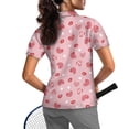 thumbnail image 2 of Whosucclay Heart Pattern Breathable Polo Shirts, Polyester Golf Short Sleeve Shirt Elastic Soft Tennis Shirts for Yoga Summer Hiking Size X-Large, 2 of 10
