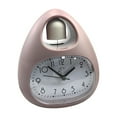 thumbnail image 2 of Desk Clock Egg Shaped with Nightlight Desktop Sculpture Silent Vintage Simple Wake Bells for Home Decoration Office Bed Kids PInk, 2 of 9