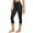 Black, variant on oqasdz Womens Leggings Capri Lifting Shapewear Tummy Control Sports Workout Running Yoga Pants L