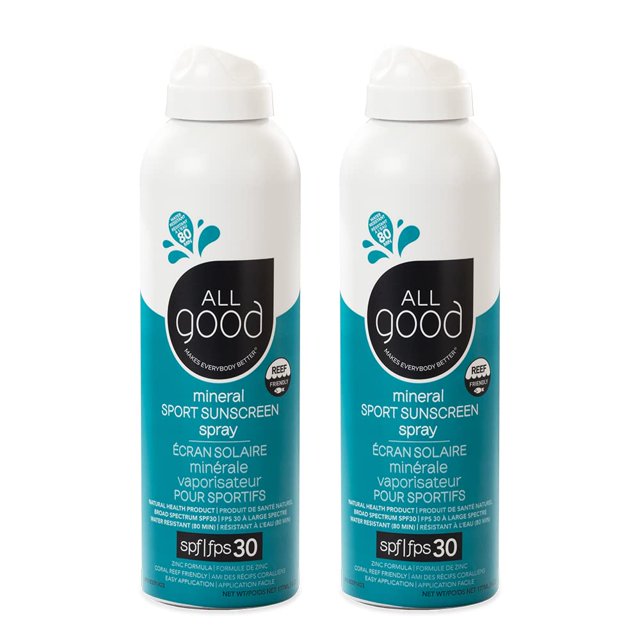 Spray de protección solar All Good Sport SPF 30, 177 ml (paquete de 2)