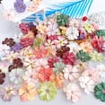 thumbnail image 2 of Yuarrent 100 piezas cabeza de flor de margaritas Mini imitación realista hogar boda decoración DIY novia tocado adornos artesanías Artesanía Naranja Yuarrent HA084080-02, 2 of 6