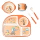 thumbnail image 1 of Juego de vajilla para niños de fibra de bambú, plato dividido para bebé, juego de cinco piezas de dibujos animados, 1 of 5