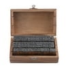 Watris Veiyi 70PCS Vintage Wood Alphabet Letter Rubber Stamps Small Wooden Box,Wood Letter Stamps,Alphabet Stamps