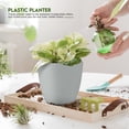 thumbnail image 4 of Macetas Utopia Home para drenaje interior, 18 a 12 cm, 5 unidades, color gris, 4 of 6