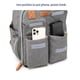 thumbnail image 3 of Mochila para bolsa de pañales - Bolsa de viaje para bebés - Bolsa de pañales impermeable multifunción, bolsa de viaje para bebés esencial con, gris oscuro, 3 of 5