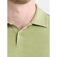 thumbnail image 2 of Ozark Trail Men's and Big Men's Merino Wool Blend Polo Shirt, Sizes S-3XL, 2 of 5