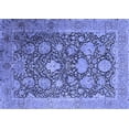 thumbnail image 1 of Ahgly Company Machine Washable Indoor Rectangle Oriental Blue Industrial Area Rugs, 8' x 12', 1 of 4