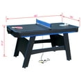 thumbnail image 2 of Multi Game Table with Air Hockey and Table Tennis Features, Stylish Black, White, and Blue Design 60"x30"x31.2" Perfect for Indoor Fun, Family Games, and Kids' Entertainment, 2 of 14