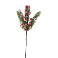 thumbnail image 2 of Christmas Artificial Flower Picks Frosted Needles Berries With Jute Rope And Bowknot Decorations, 2 of 9