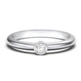 thumbnail image 1 of Classic Bezel Set Birthstone Ring - Cubic Zirconia / White Topaz (April), 1 of 4