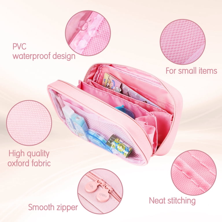 Large Capacity Foldable Pencil Case, Pink photo 8