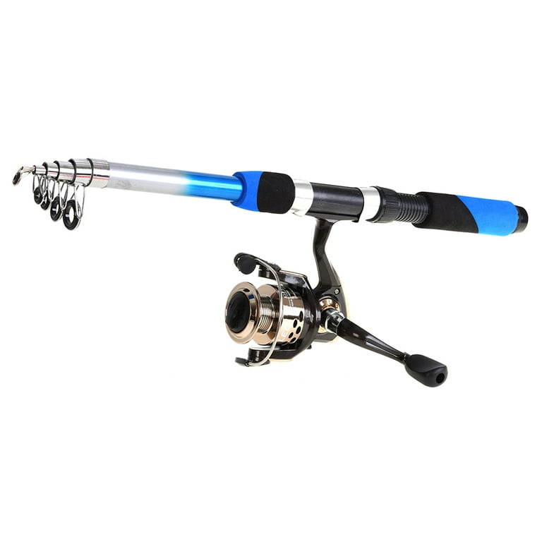 Lixada Professional Fishing Tackle Set Telescopic Fiberglass Sea Rod,  Spinning Reel, Baits, Hooks & Bag Travel Fishing Kit 