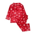 thumbnail image 3 of 12M-6T Toddler Boys Girls Silk Satin Christmas Family Matching Pajama Sets, SILVERCELL 2Pcs Kids Long Sleeve Button Down Pajamas Sleepwear Pj Set, 3 of 8