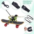 thumbnail image 4 of 1set Bearded Dragon Lizard Leash Harness Set with Bowknot Collar Hat Collar Scooter 3 Size Dinosaur Wing Lizard Harness Leash Adjustable Small Animal Harness for Lizard Reptile and Small Pet Black, 4 of 9