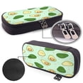 thumbnail image 4 of Lsque Avocado Printed Big Capacity PU Leather Pencil Case Large Pencil Pouch Stationery Pen Bag Pencil Holder for Teen, 4 of 6