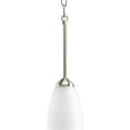 thumbnail image 3 of Gather Collection One-Light Brushed Nickel Etched Glass Traditional Mini-Pendant Light, 3 of 3