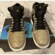 thumbnail image 3 of A i r-Jor-dan 1 High Zoom Air CMFT Comfort Gold Laser Size 10.5 DQ0659-700 In Hand, 3 of 6