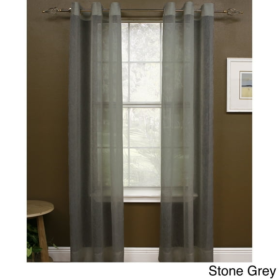 Miller Curtains Preston 108-inch Sheer Grommet Panel - 48 x 108 - 48 x 108 Stone Grey