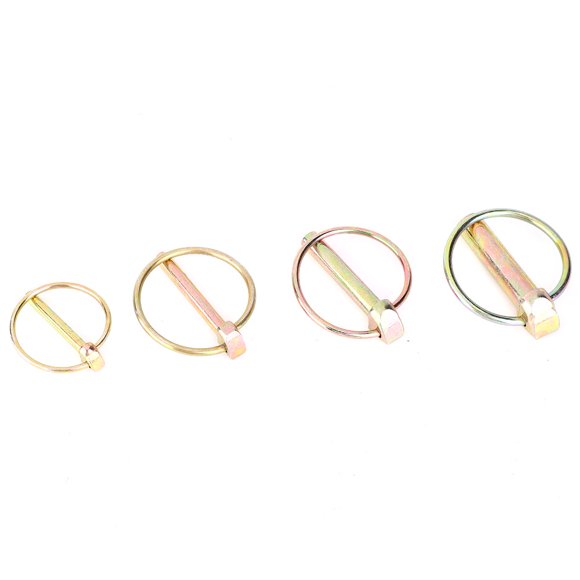Tractor Lynch Pin, Lynch Clip 65Mn Spring Steel Yellow Zinc Plated for Mechanical Industry