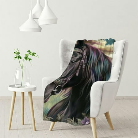 

WHKANG Ornamental Boho Art Design Blanket Colorful Print for Bed Sofa Couch Camping Office Housewarming 60x80in