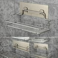 thumbnail image 4 of Stainless Steel Bathroom Storage Shelf Punch-Free Kitchen Bathroom Toilet Wall Hanging Storage Rack, 4 of 9