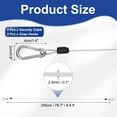 thumbnail image 2 of Uxcell 6.6ft (78.7") Cable de Acero de Seguridad con Gancho de Resorte, 1Pcs Cable de Alambre Flexible de Doble Lazo para Seguridad de Equipaje de Viaje al Aire Libre, Transparente, 2 of 7