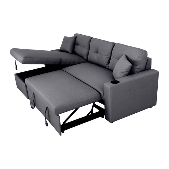 SOFÁ CAMA CON ALMACENAMIENTO WAYFAIR GRIS OXFORD