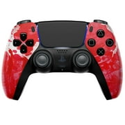 ModdedZone BLOODY HANDS Custom UN-Modded Controller Unique Design for PS5 OEM OEM Authentic Controller