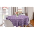 thumbnail image 1 of Floral Round Tablecloth, Pastel Purple Tones Zentangle Ornamental Flowers and Curlicue Lines, Circle Table Cloth Cover for Dining Room Kitchen Decor, 60", Mauve Lilac and Violet, by Ambesonne, 1 of 2