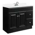 thumbnail image 3 of Design House Wyndham 36" Solid Wood Ready to Assemble 2-Door and 2-Drawer Bathroom Vanity Cabinet, Dark Brown, 3 of 9
