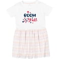 thumbnail image 3 of Inktastic 4th of July Boom Y'all with Red White and Blue Stars Girls Toddler Dress, 3 of 5