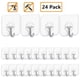 thumbnail image 1 of Ganchos adhesivos Lnkoo para uso general (24 unidades, 22 lb), resistentes, impermeables, reutilizables, sin costuras, para baño, cocina, pared, puerta, techo y más. Ganchos transparentes de alta, 1 of 8