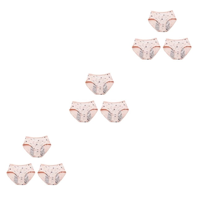 Sonducket Bragas para el período de los niños con estampado encantador de 3 uds., ropa interior menstrual, calzoncillos, lencería a prueba de Type1 NO1