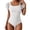 White #089, variant on Women's Tummy Control One Piece Swimsuit Ruffle Square Neck Bathing Suit Ruched Cutout Back Slimming Swimwear Dark Purple 2XL