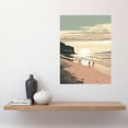 thumbnail image 2 of Dog Walks on the Beach Sunset Coastal Landscape Large Wall Art Poster Print Thick Paper 18X24 Inch, 2 of 5