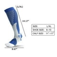 thumbnail image 6 of Compression Socks for Women & Men Circulation,Best for Running Athletic Cycling,15-20 mmHg,Black,2 Pairs, 6 of 8