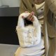 thumbnail image 3 of Bolso de mano GEEK de felpa retro de invierno para mujer, bonito y suave bolso de mano de piel sintética, pequeño bolso de hombro cruzado para mujer, bolso de cubo de lujo., 3 of 5