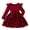 z260202-Red-2, variant on XEGLSBU Girls Dresses Size 5-6 Girls Long Sleeve Party Dress with Star Embroidery and Skirt Elegant Square Neck Puff Sleeve Girl Formal Gown Red Size 7-8 Years