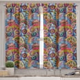 thumbnail image 2 of Ambesonne Floral Valance & Curtain, Hippie Aztec Tribal Boho, 55"x24", Multicolor, 2 of 6