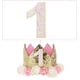 thumbnail image 4 of Sombreros de fiesta de primer cumpleaños Shuxiu Wang corona de princesa para niños con moneda flash y decoración rosa, 4 of 5