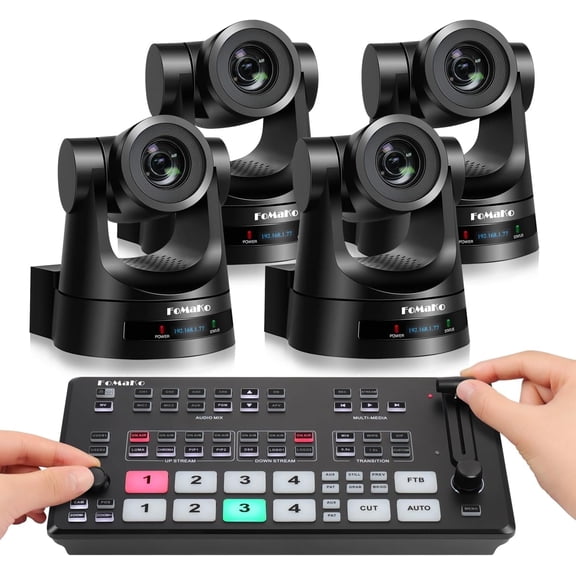 FoMaKo 20x ptz camera Bundle black(FMK20SDI x4 M2)