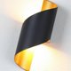 thumbnail image 3 of Modern Indoor Wall Sconce Lamp 10W Outdoor Spiral Up Down Metal Wall Lamp 3000K Warm White LED Wall Sconce for Bar, Bedroom, Kitchen (Black) [Energy C, 3 of 5