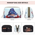 thumbnail image 5 of Picia Cute Gnomes in USA1 Print Leather Makeup Bag Make Up Bag Travel Toiletry Bag for Her Girlfriend Teacher Teen Girl Gifts, 5 of 8
