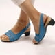 thumbnail image 2 of Amzcrzy Zapatos de mujer,Zapatos de mujer,Zapatillas de mujer, Sandalias de verano para mujer con tacón medio grueso y hebilla de metal y boca de pez Sandalias Mujer Zapatillas De Casa, 2 of 4