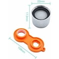 thumbnail image 3 of 6 piezas de repuesto para grifo aireador M22 Inox, filtro para grifo de cocina y baño, boquillas para grifo de ahorro de agua, boquilla de rosca hembra con juntas de goma y llave aireadora, 3 of 5