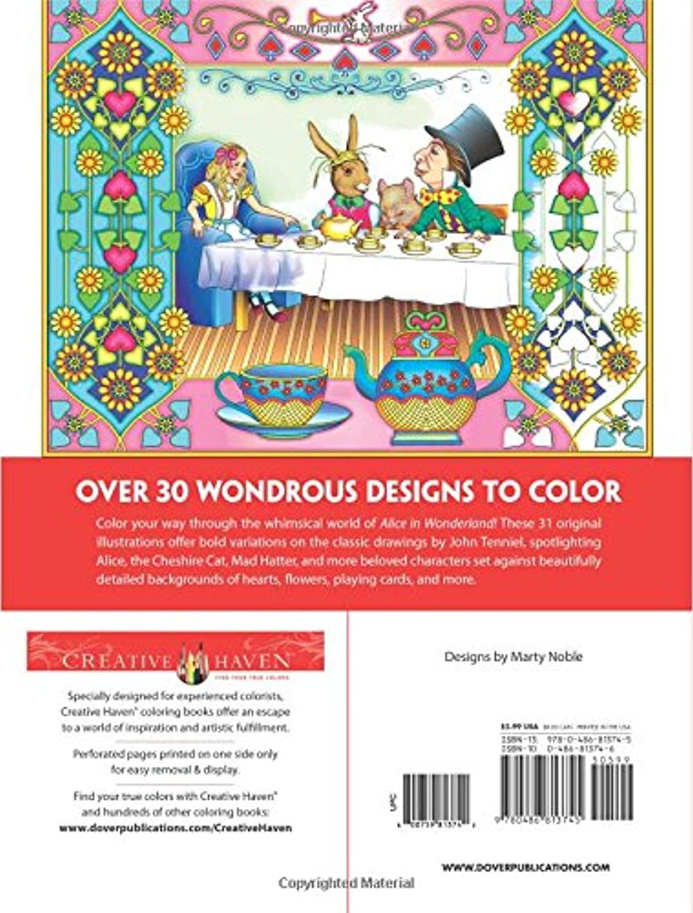 Alice's Dream Journey Coloring Book, Coloring Books Adults
