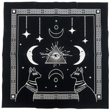 

QUSENLON 19x19In Flannel Tarot Tablecloth Rune Divination Altar Tarot Patch Table Cover For Magicians Daily Board Games Card Pad