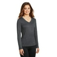 thumbnail image 4 of Sport-Tek Ladies Long Sleeve Heather Contender V Neck Tee-XS (Graphite Heather), 4 of 6