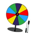 thumbnail image 2 of GUOOL Roue de Prix Rotative Colorée DIY avec Support de Base Effaçable Jeu de Fortune 10 Compartiments Base Ronde, 2 of 9
