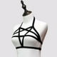 thumbnail image 4 of de arnés de cuerpo negro hecho a mano Crop Top Arnés gótico  de tiras enjaulado Yuyangstore sujetador de arnés, 4 of 8